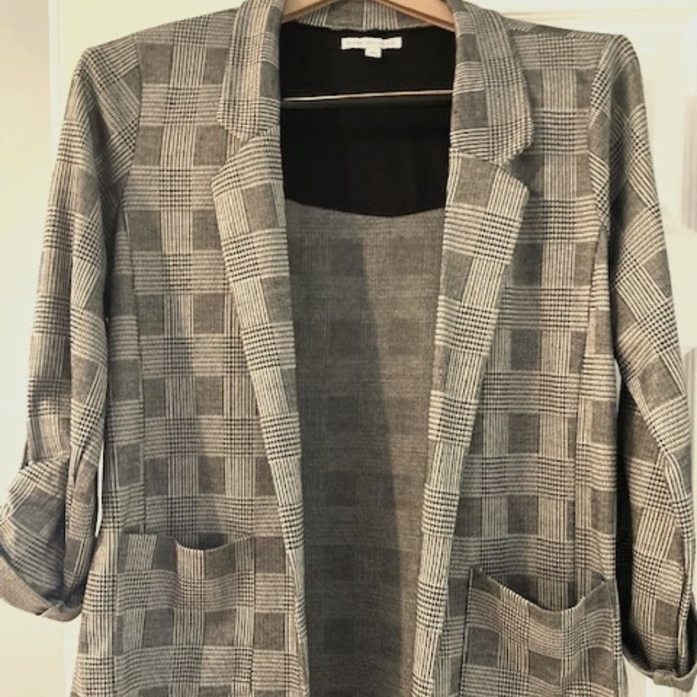 Black and White checker blazer